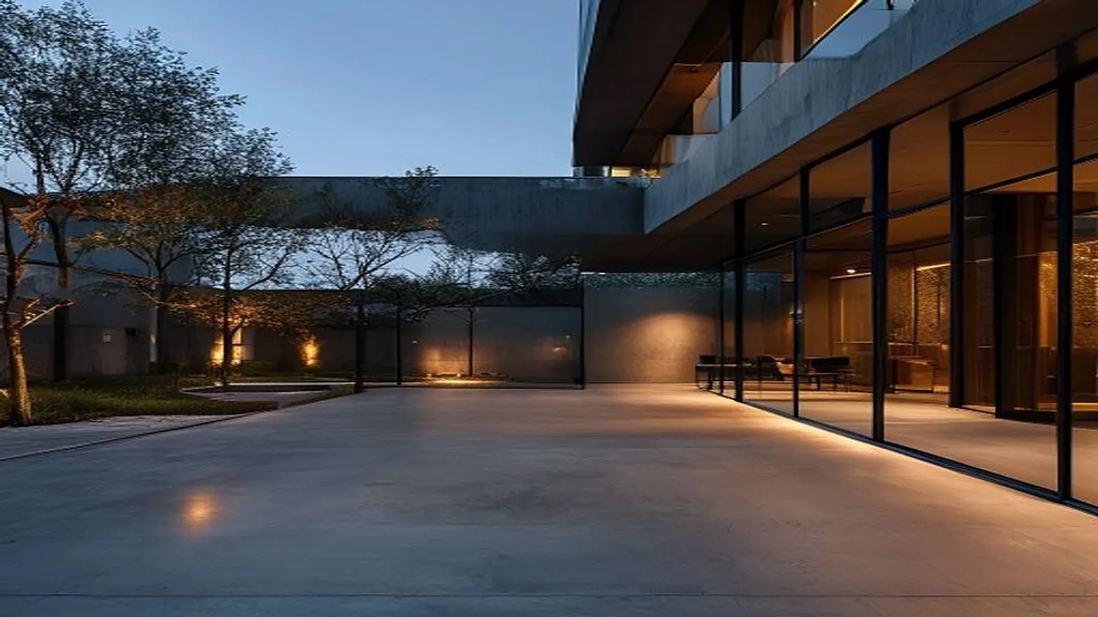 Cortile interno di un edificio condominiale residenziale