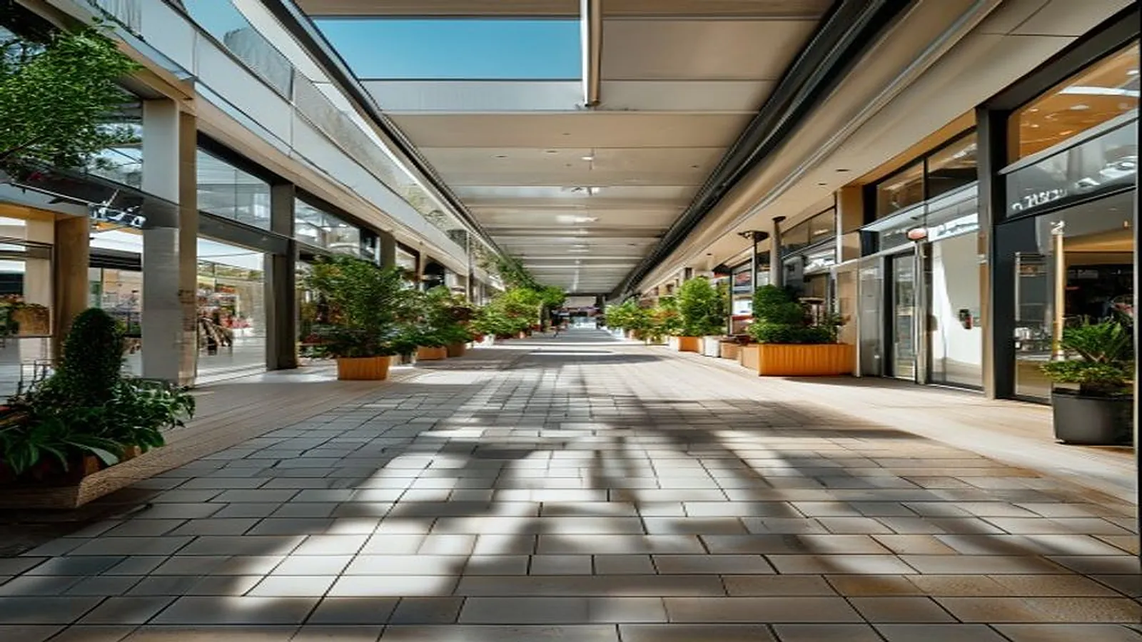 Retail forecourt where a self-serve pet wash station stands beside existing footfall